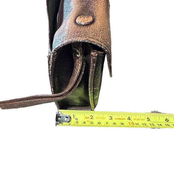 Vintage Jacob Leather Goods Bronze Brown Wristlet Clutch - Picture 6 of 14